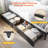 Daybed With 2 Underneath Storage Drawers And Charging Station, L-shape Corner Bed Frame With Storage Bookcase And Led Lights For Living Room, Bedroom & Guest Room-151470849-151470851