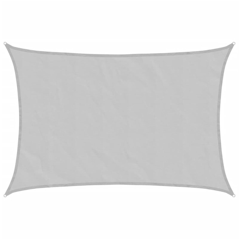 Caleyah 100% Polyester Oxford 4.5m x 3.5m Rectangle Shade Sail, Light Grey