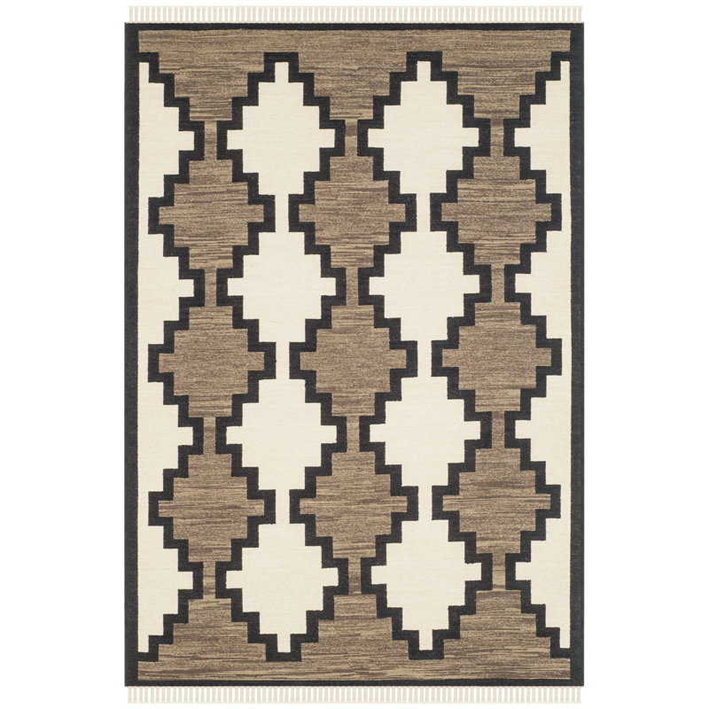 Great Plains Wool Geometric Area Rug in Maverick, Rectangle 4' x 6'