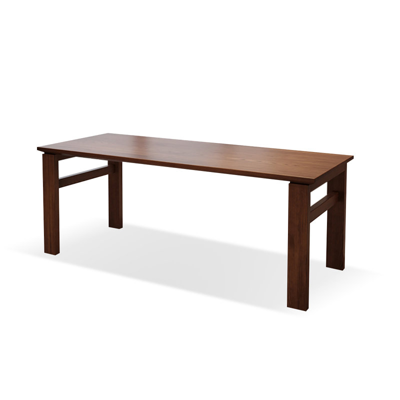 Bureau rectangulaire en bois massif brun noisette, H 29,53 po x l 62,99 po x P 23,62 po