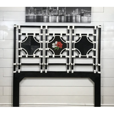 Shemar Wicker Open-Frame Headboard