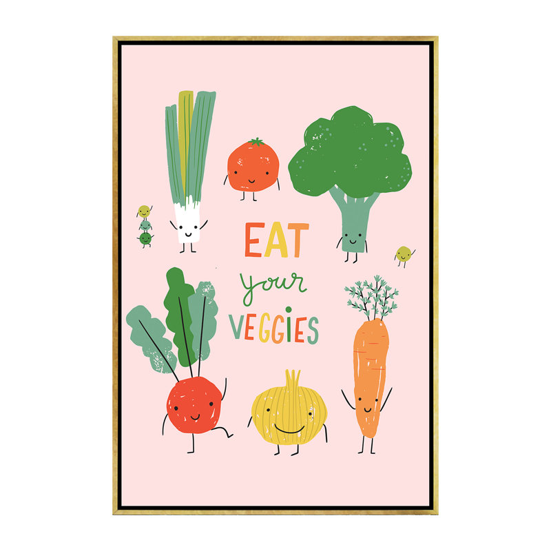 Fruit amusant III par Caroline Alfreds - impression d'art graphique, Pas de tapis, H 60 po x l 40po x P 1,5 po