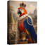 «Royal Parrot Portrait in Ornate Palace Garden Scene», reproduction d'art sur toile encadrée-634031829-634031834