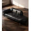 Chaise longue de style italien en bois massif, cuir et métal pour chambre et salon-834611084-834611314