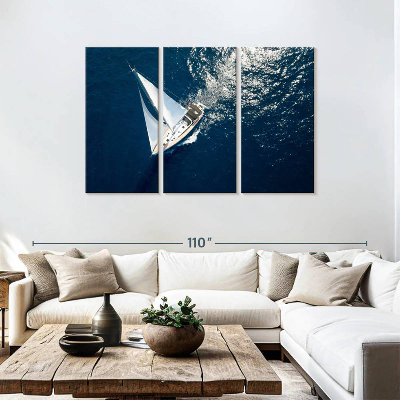 Mehar Yachting On Open Sea, 48" H x 74" W
