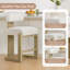 Tabouret de comptoir rembourré en bois massif-751692520