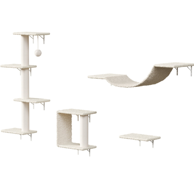 Mobilier moderne pour chat mural - 4 pièces