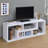 All-in-One White Convertible TV Console & Bookcase - Versatile for Any Space