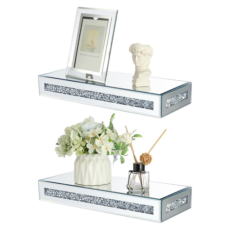 2 Pack Floating Shelves Wall Mounted Shelves for Bedroom Living Room