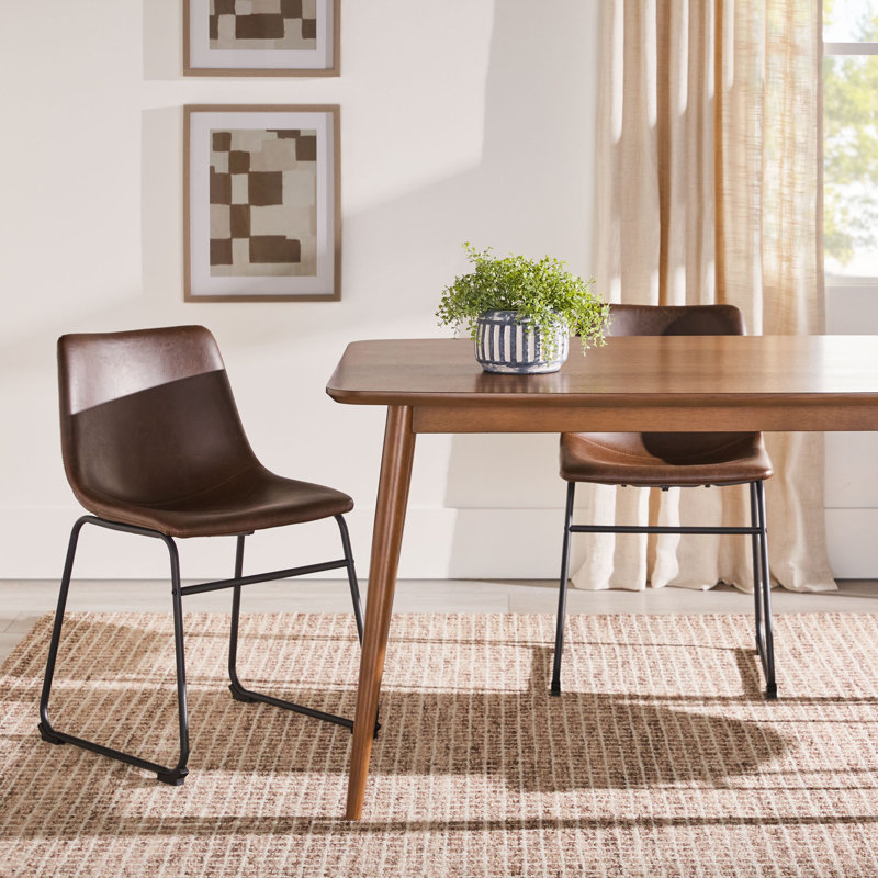 Jarvais 59" Mid-Century Dining Table, Walnut