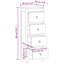 Commode d'appoint en bois massif Chalene
