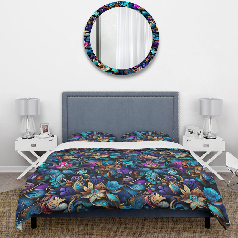 Ensemble de housse de couette Moroccan Dream Boho, Housse de couette simple + 1 taie décorative stan