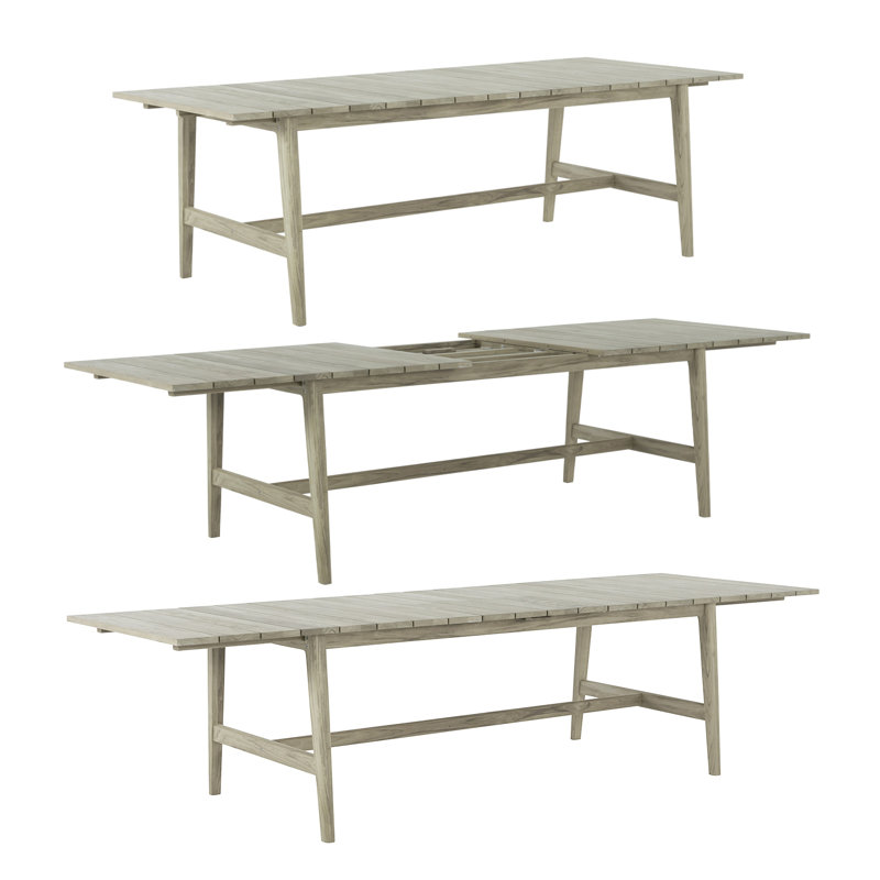 Coast Outdoor Dining Table, Oyster Teak