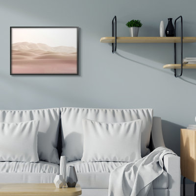 Desert Sand Dunes Landscape Beige White Sky by Kim Allen - Print