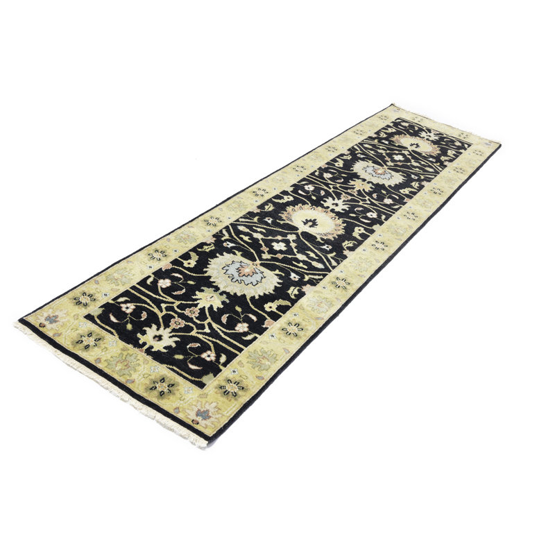 Tapis noir en laine nouvel âge 2 pi 7 po x 9 pi 11 po One-of-a-Kind