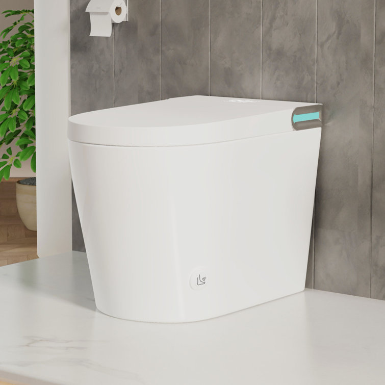 Smart Bidet Toilet with Soft-Closing Heated Seat, Instant Water Heating, Night Light, Remote Control