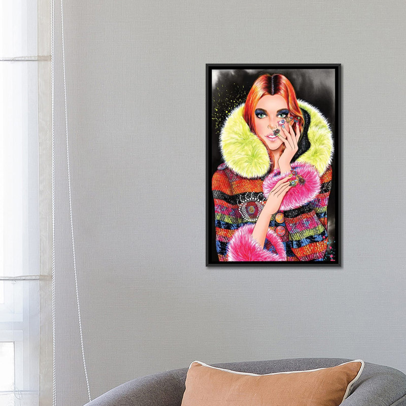 «I See You», impression sur toile, H 26 po x l 18 po x P 1,5 po, Toile encadrée noire, Pas de tapis