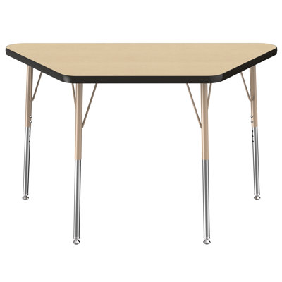 Table d'activité trapézoïdale à hauteur réglable avec pieds trapus