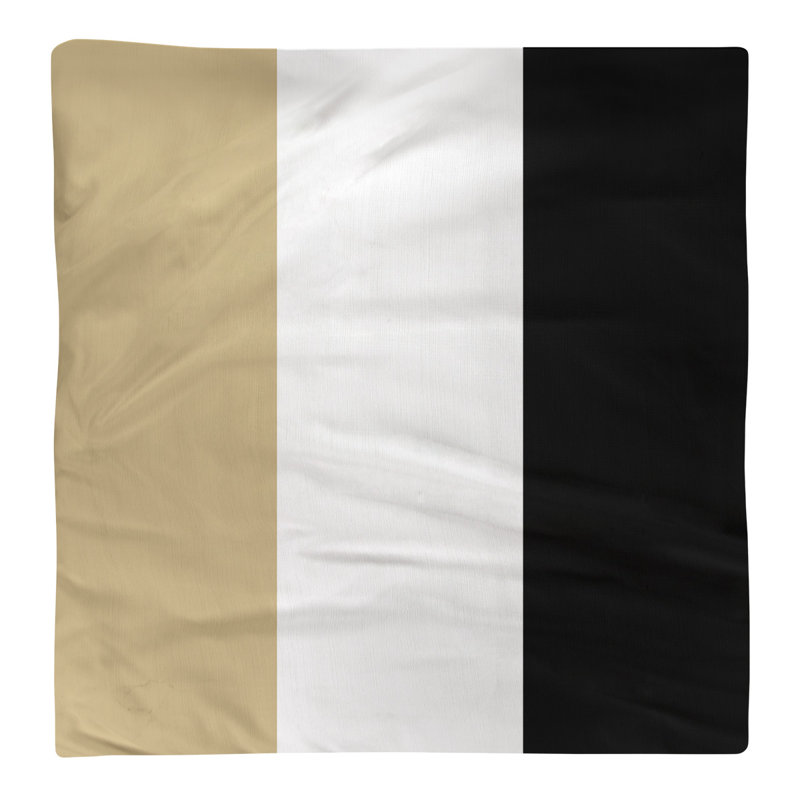 Serviette de train lafayette west, H 22" x l 22" x P 0,25", Doré / blanc / noir, Sergé de coton