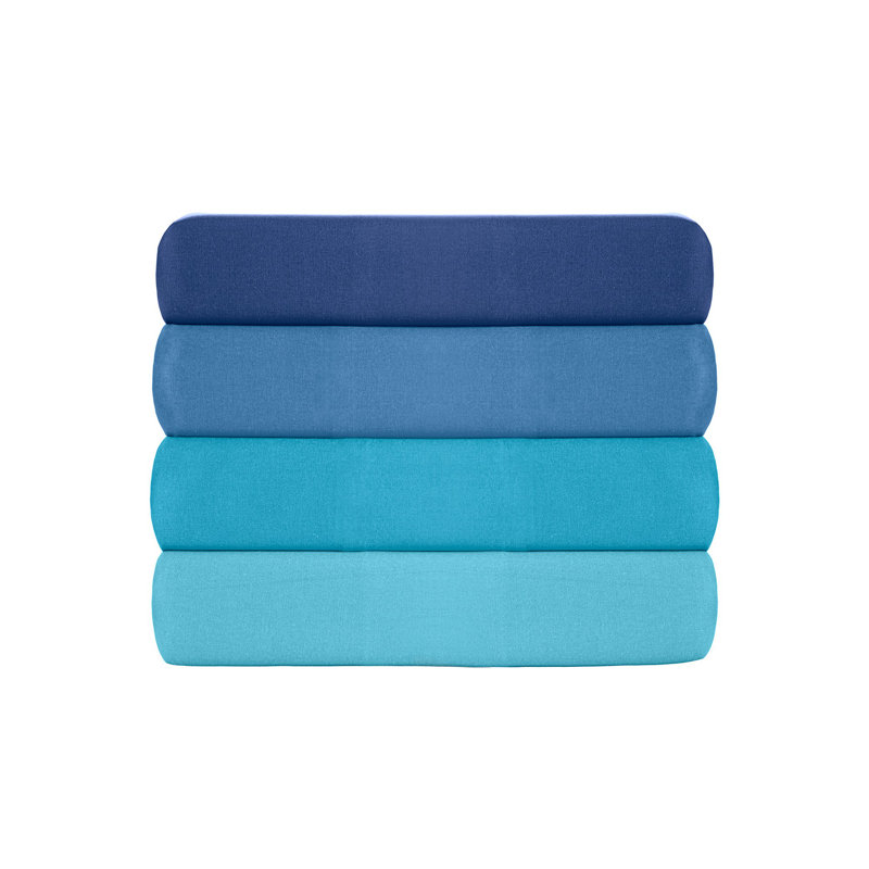 Premium Ranforce Single Fitted Sheet, 39 x 79 x 11.8, Turquoise | 100% Cotton, 155 Thread Count | Machine Washable, Soft and Breathable Fabric, Perfect for Comfortable Sleep Every Night