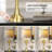 Modern 30'' Gold Table Lamp Set with USB & Type-C Ports, Oatmeal Linen Shade-1990468133