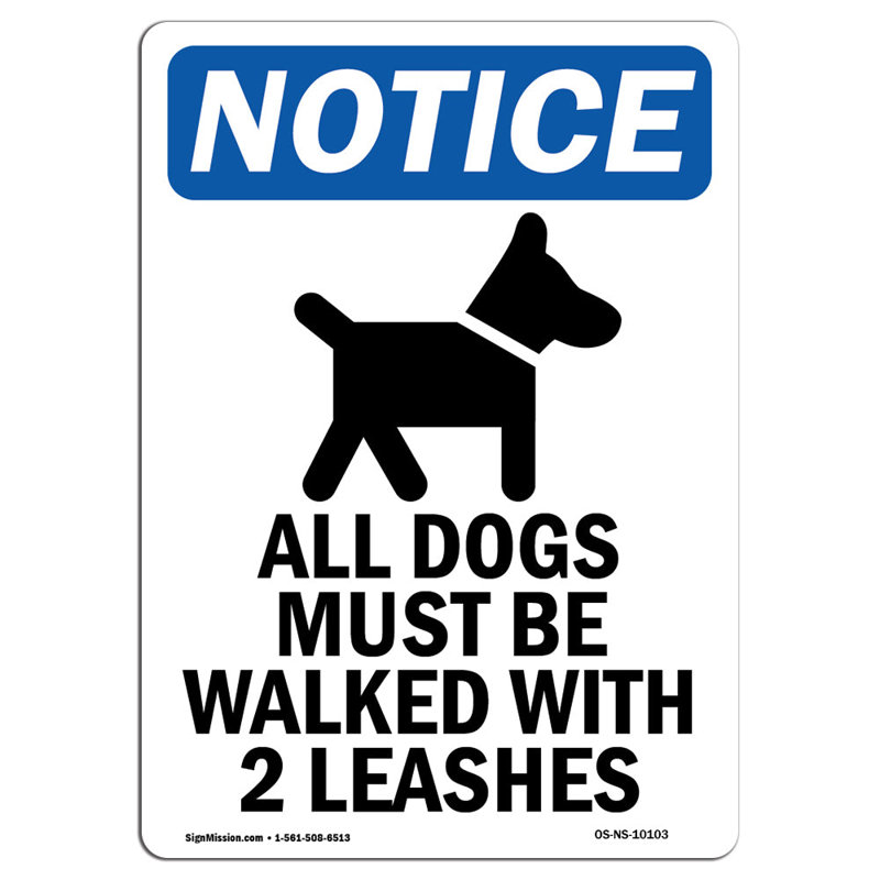 «All Dogs Must Be Walked» avec symbole