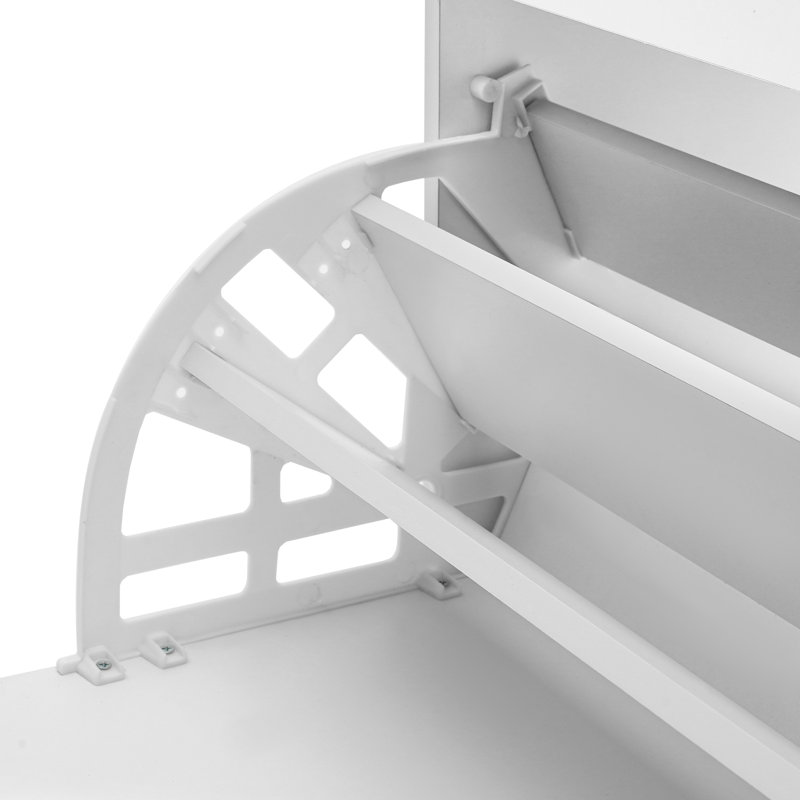 Banc de rangement pour chaussures 39,3 x 11,8 x 20 po avec siège, Blanc