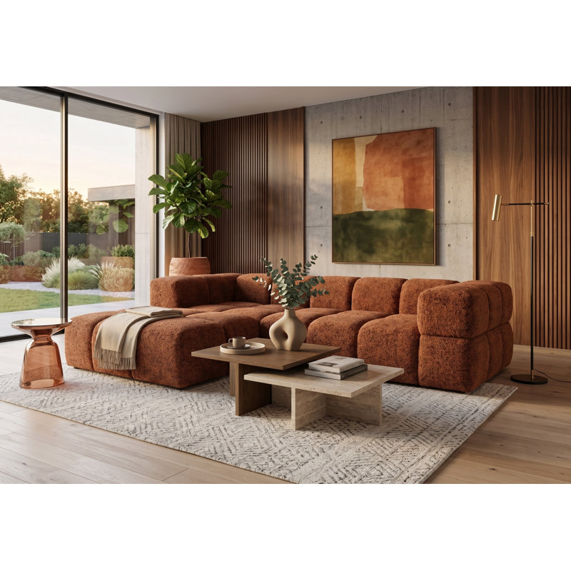 Rudalph 3 Seater Sectional, Left Hand Facing