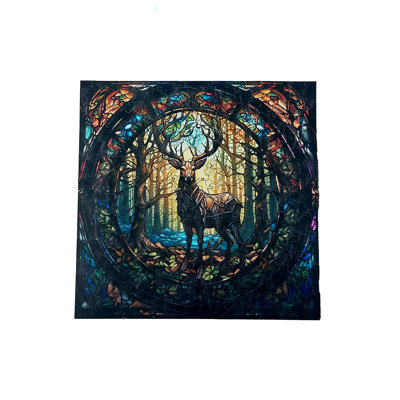 Cerf dans la forêt - casse-tête en bois par Wizardi F07N9-13