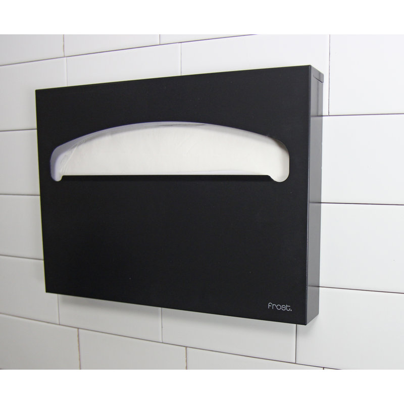 Distributeur de couvre-siège de toilette noir mat