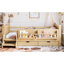 Lit simple en bois compact avec rangement