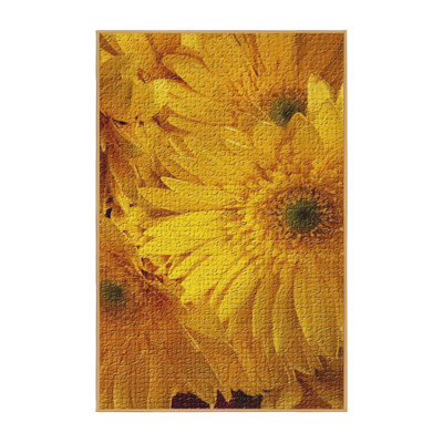 Tapis de zone jaune fleur