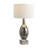 29" Metal Table Lamp With Oat Shade