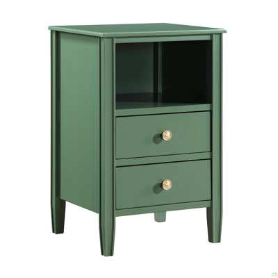 Winston 2-Drawer Storage Nightstand - Vintage Green
