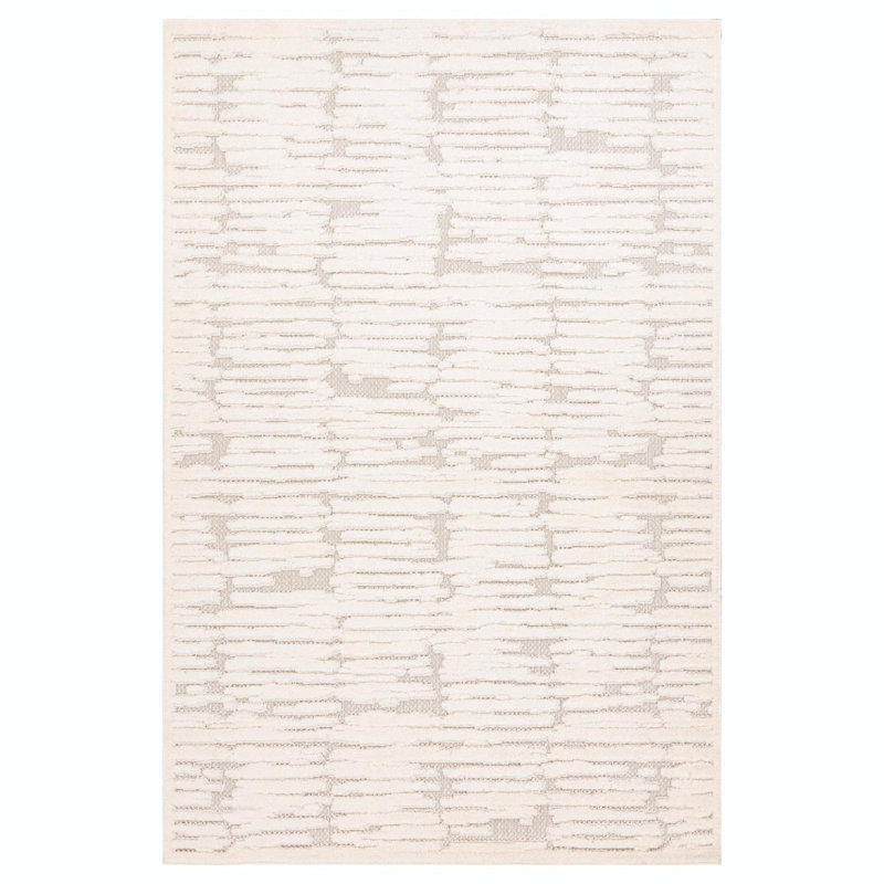 Modern Abstract High Low Area Rug, Rectangle 6'7" x 9'2"