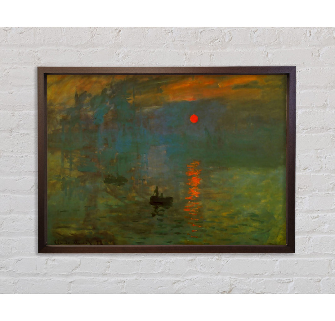 Monet Sonnenaufgang - Einzelner Bilderrahmen Kunstdrucke auf Leinwand