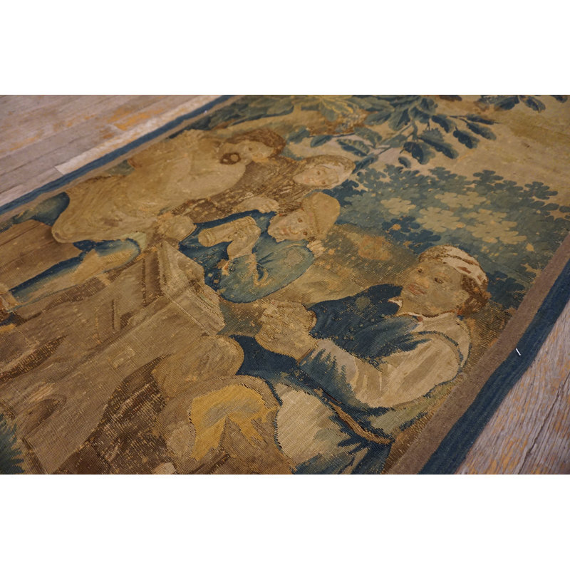 Antique Tapestry Flander Flat Weave Rug