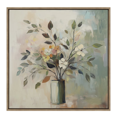 Stunning Flower Bouquet Framed Canvas Wall Art