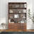 70.87" Tall Bookshelf with 10 Cubes and 3 Doors, 4-Tier Bookshelf, Open Shelf Bookcase with Cabinet