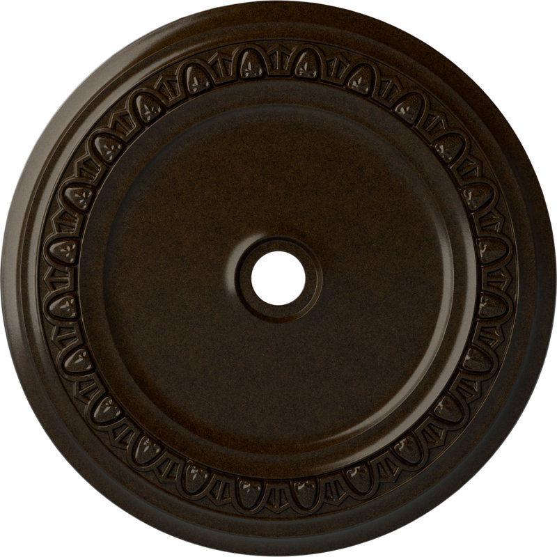 Endurathane Caputo Ceiling Medallion, 41"OD x 4"ID x 2 3/8"P (Fits Canopies up to 5 1/2"), Hand-Painted Bronze Finish, Bronze