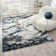 Madilin Abstract Machine Woven Polypropylene Area Rug in Ivory/Gray/Brown
