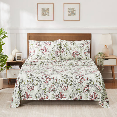 Printed Double Brushed Microfiber Bed Sheet Set
