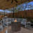 Wicker Fire Pit Column With Glass Wind Guard
