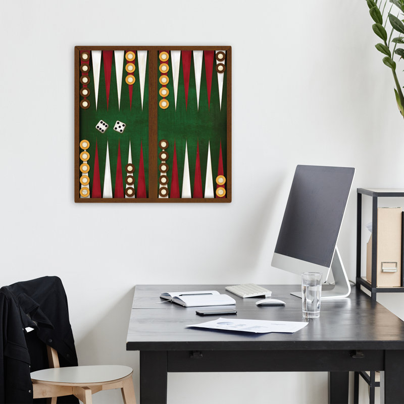 Backgammon Contemporary Art, 18" H x 18" W
