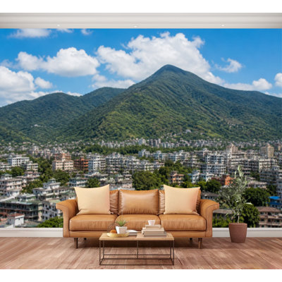 Wall Mural Peel and Stick Wallpaper View Avila National Park Caracas Venezuela mountain Building sky Self-Adhesive Removable Contact Paper Wall Decor for Living Room Bedroom 100"H x 144"W