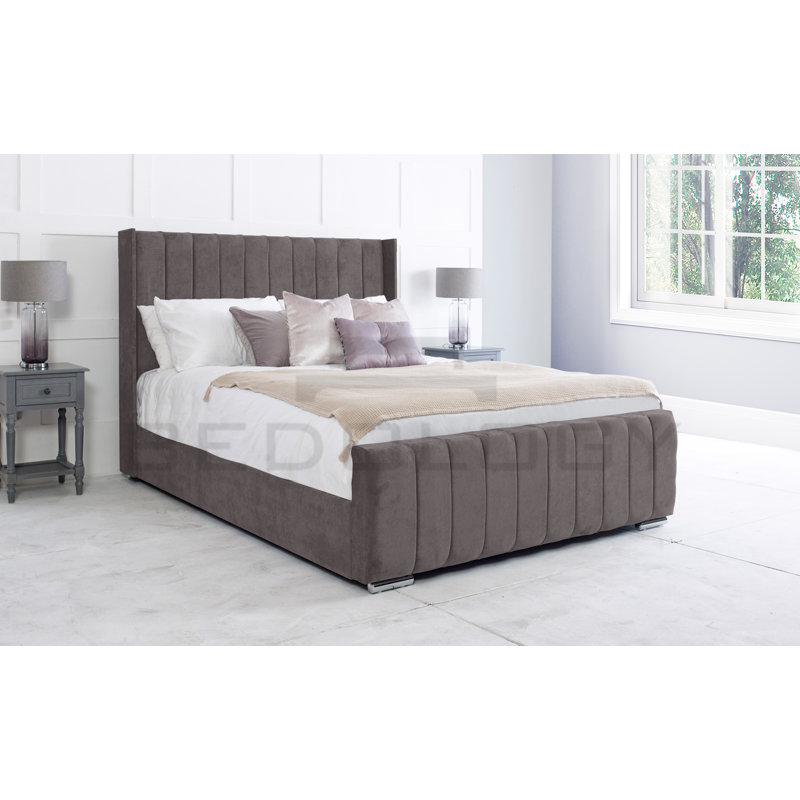 Anhat Upholstered Storage Bed, Superking (180 x 200 cm), Steel
