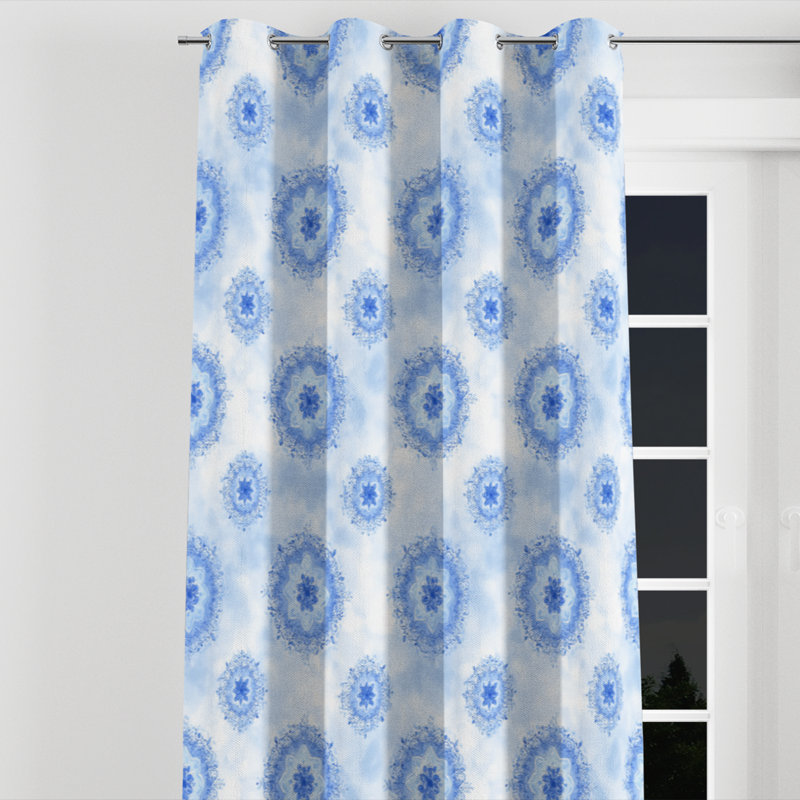 Rideaux Modern - rideaux à œillets Baani - 1 panneau, L 52 po x L 90 po, Œillets argentés