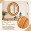 Miroir mural en bois massif à cadre rond 24 po-133696583-133696584