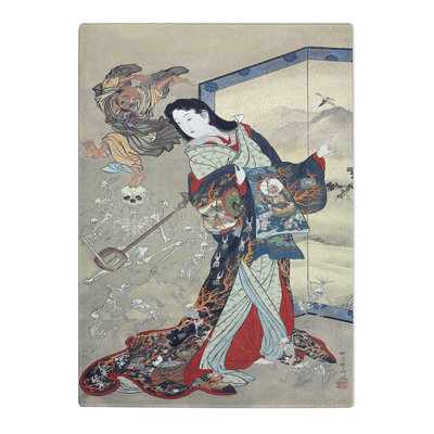 Tempered Glass Hell Courtesan by Kawanabe Kyosai Chopping Board