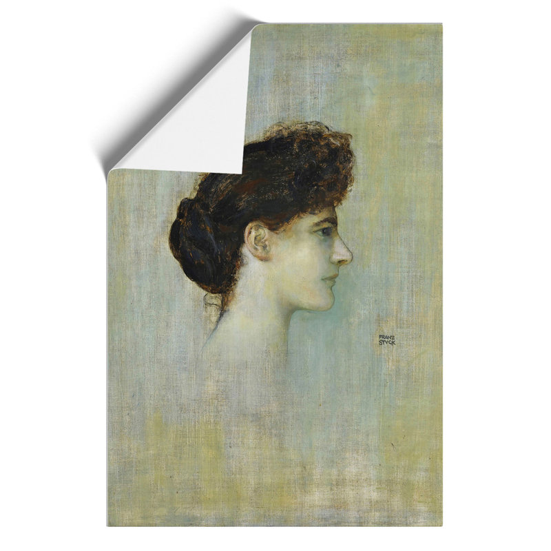 Portrait of a Woman by Franz Von Stuck - Unframed Graphic Art, 30cm H x 21cm W x 0.1cm D